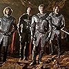 Rupert Young, Eoin Macken, Tom Hopper, Colin Morgan, and Bradley James in Merlin (2008)