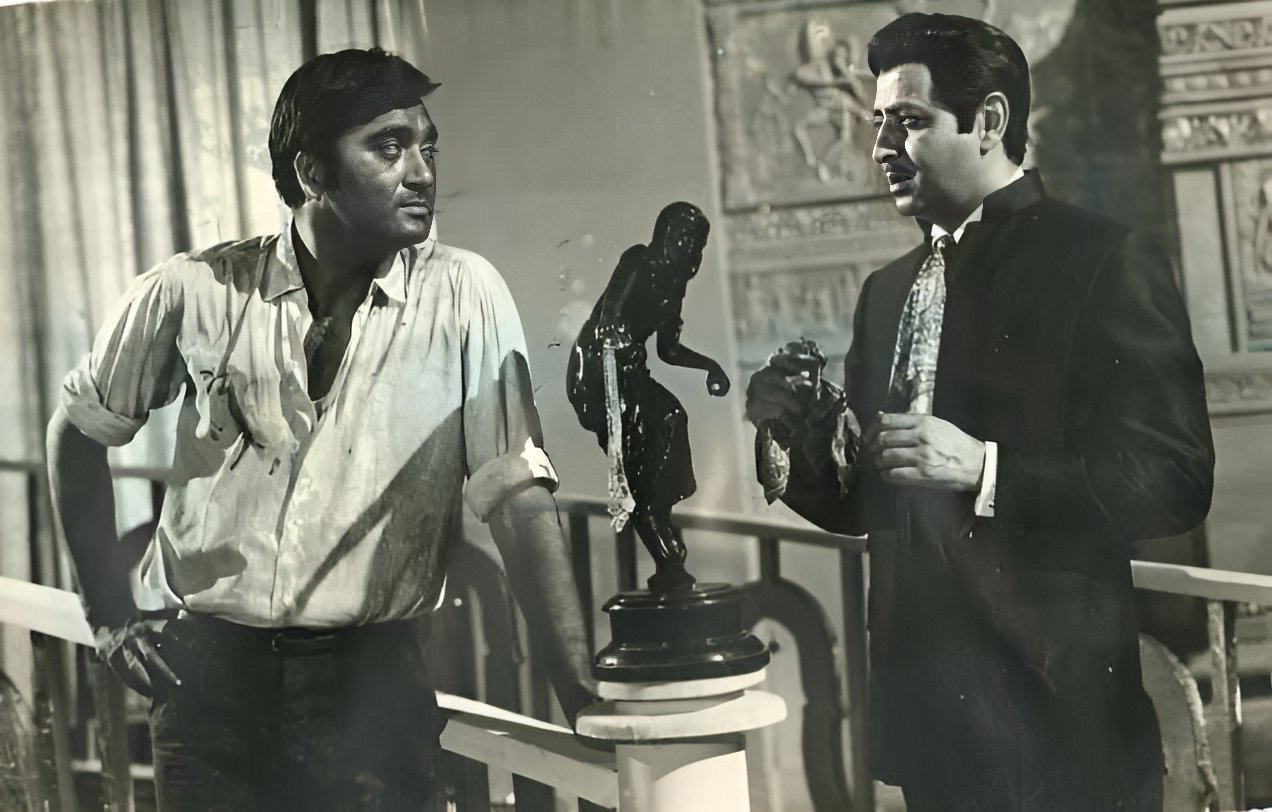 Sunil Dutt and Pran Sikand in Bhai Bhai (1970)