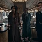 Dan Fogler, William Nadylam, Jessica Williams, Victoria Yeates, and Callum Turner in Fantastic Beasts: The Secrets of Dumbledore (2022)