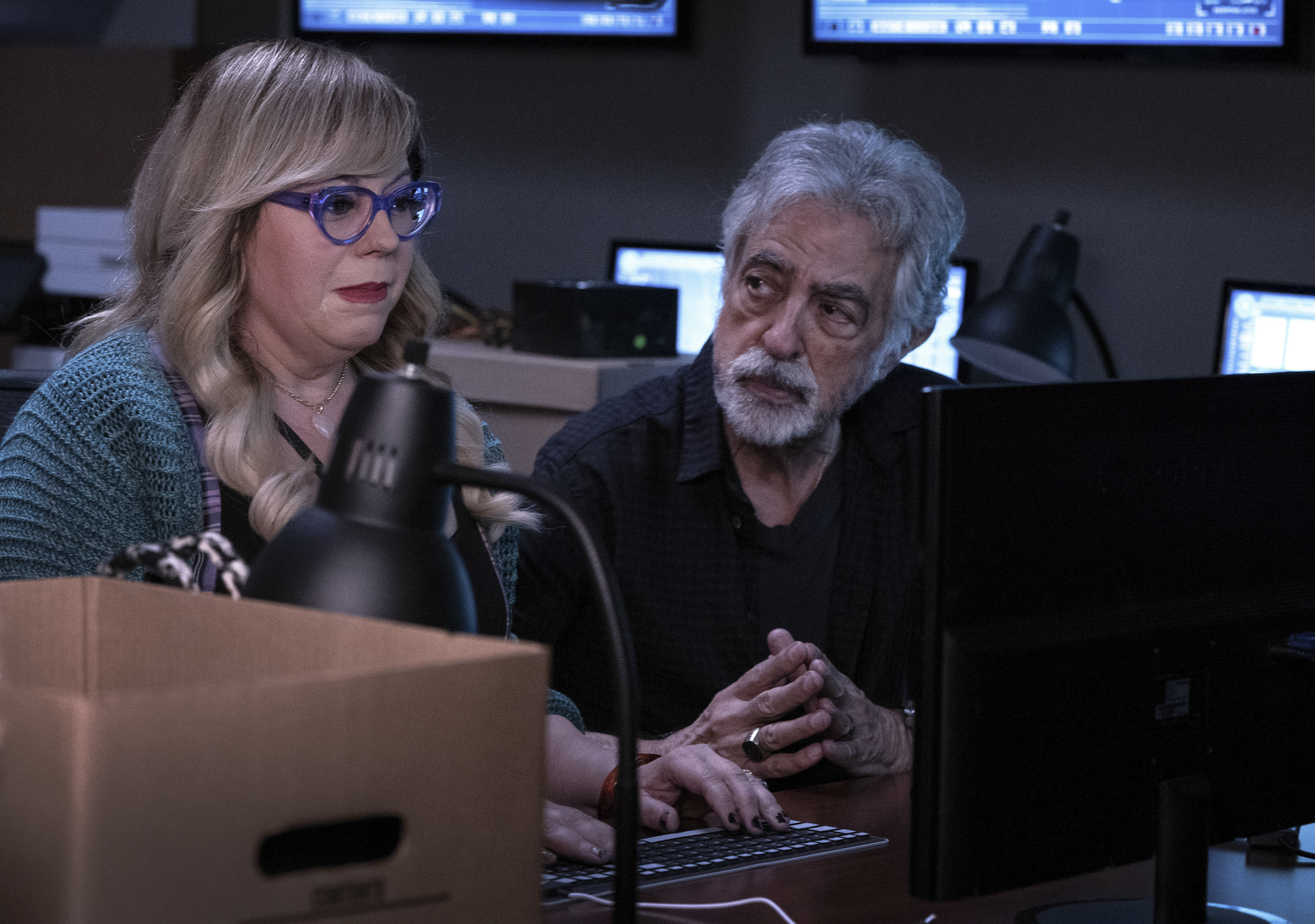 Joe Mantegna and Kirsten Vangsness