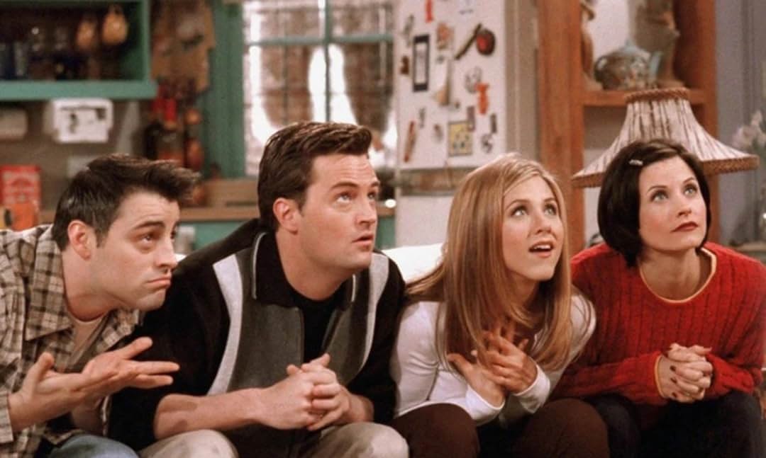 Jennifer Aniston, Courteney Cox, Matt LeBlanc, and Matthew Perry in Friends (1994)