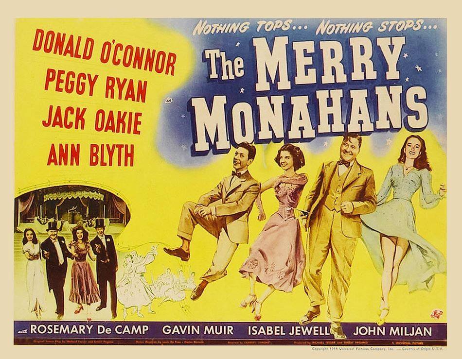 Ann Blyth, Donald O'Connor, Jack Oakie, and Peggy Ryan in The Merry Monahans (1944)