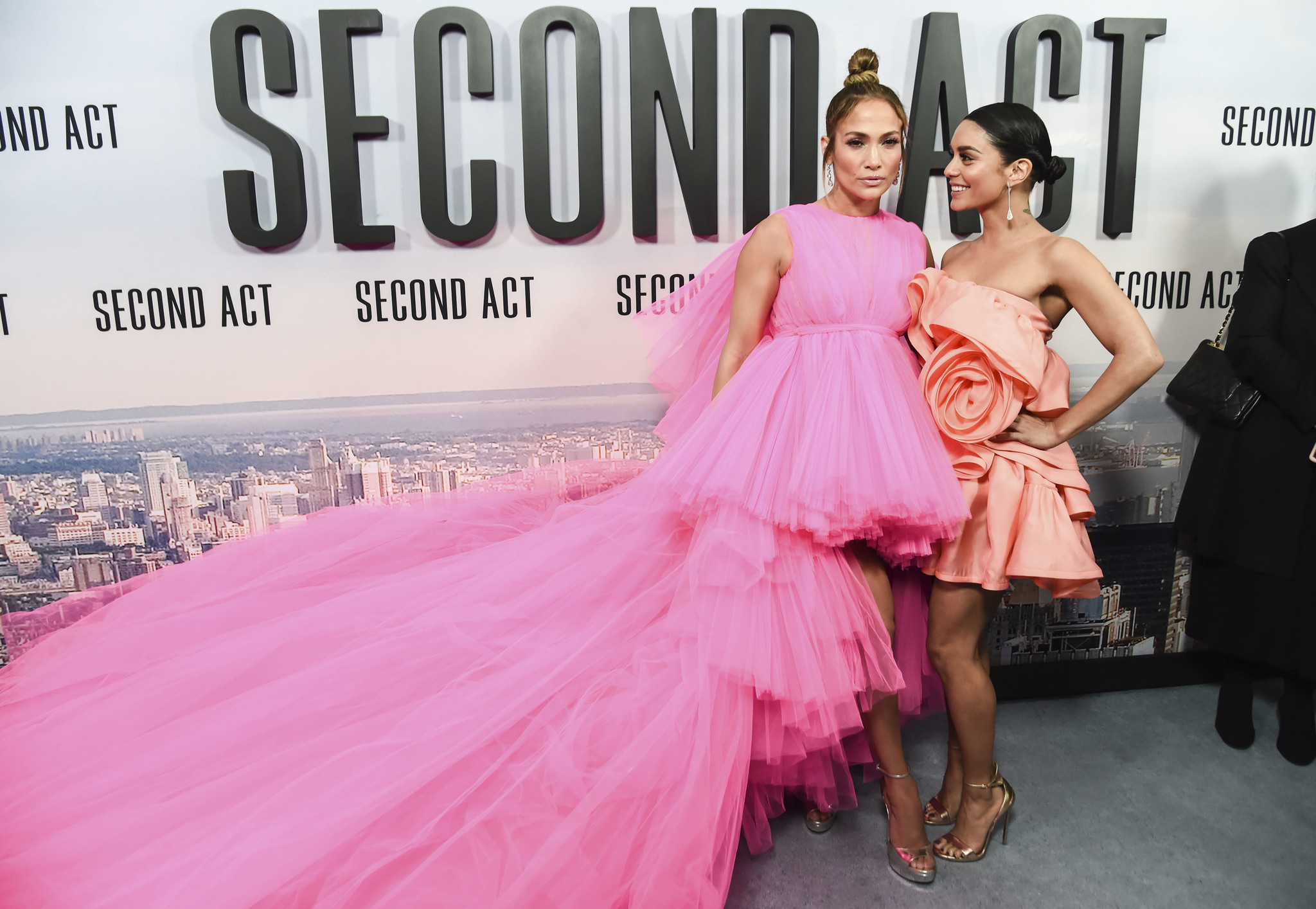 Jennifer Lopez and Vanessa Hudgens at an event for Second Act (2018)