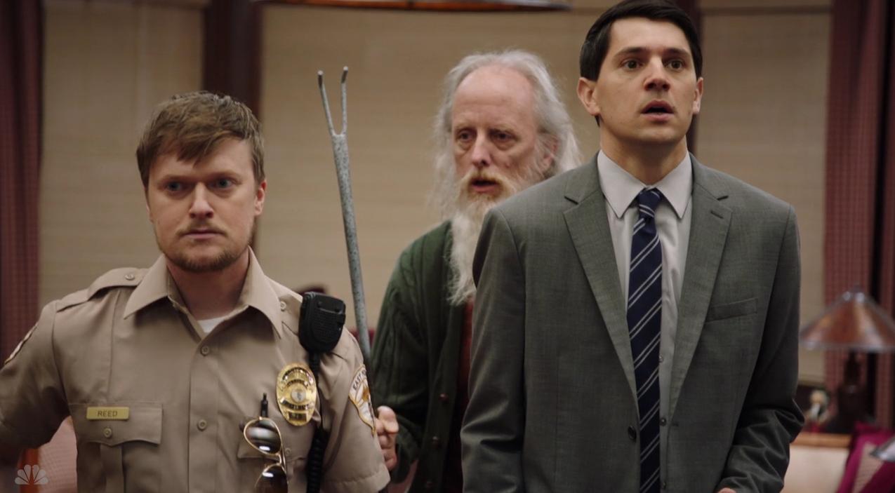 Dave Allen, Nicholas D'Agosto, and Steven Boyer in Trial & Error (2017)