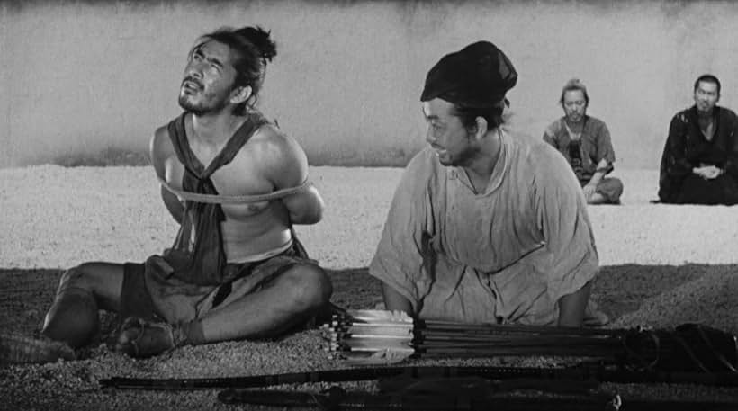 Toshirô Mifune, Minoru Chiaki, and Takashi Shimura in Rashomon (1950)