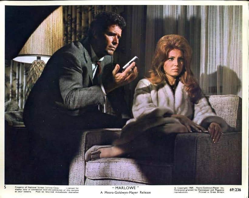 James Garner and Gayle Hunnicutt in Marlowe (1969)