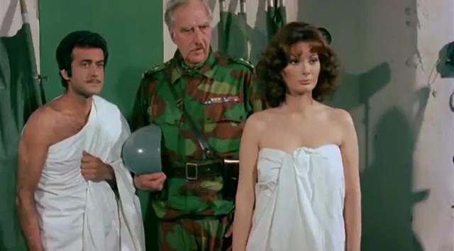 Michele Gammino, Antonino Faà di Bruno, and Edwige Fenech in The Soldier with Great Maneuvers (1978)