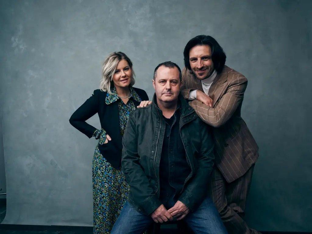 Brendan Muldowney with Elisha Cuthbert and Eoin Macken at the SXSW premiere of THE CELLAR