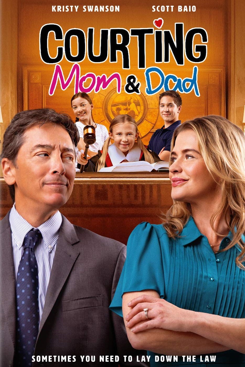 Scott Baio, Kristy Swanson, Everson White, Bailey Baio, and Ryan Florida in Courting Mom and Dad (2021)