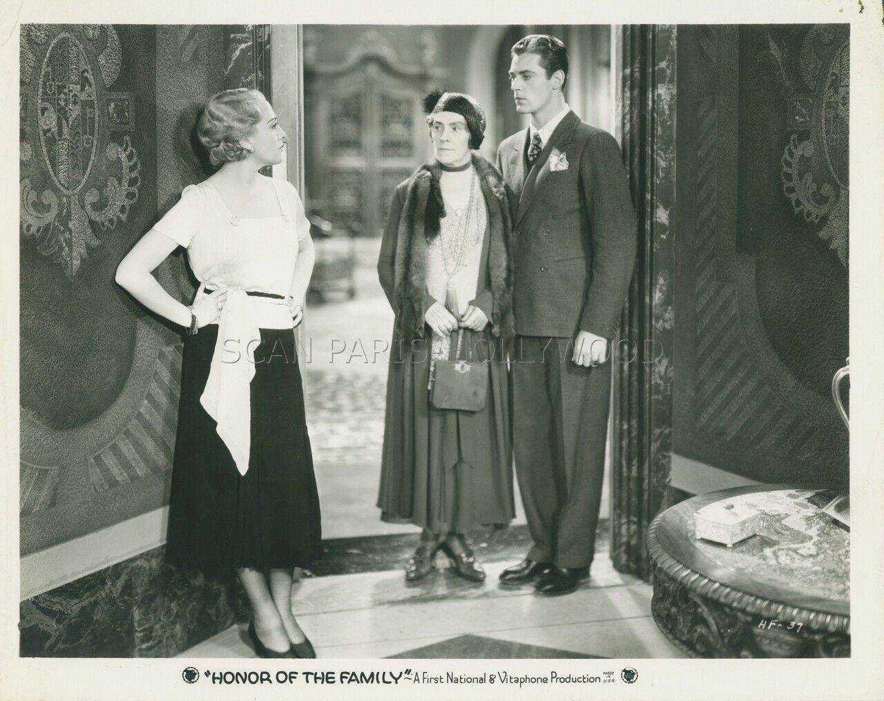 Blanche Friderici, Bebe Daniels, and Allan Lane in Honor of the Family (1931)