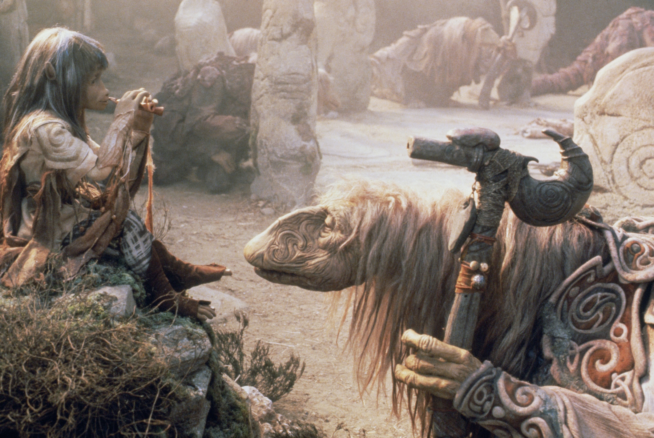 Jim Henson, Sean Barrett, Stephen Garlick, and Brian Meehl in The Dark Crystal (1982)