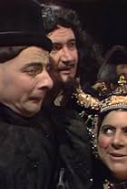 Rowan Atkinson, Jim Broadbent, and Miriam Margolyes in The Queen of Spain's Beard (1983)