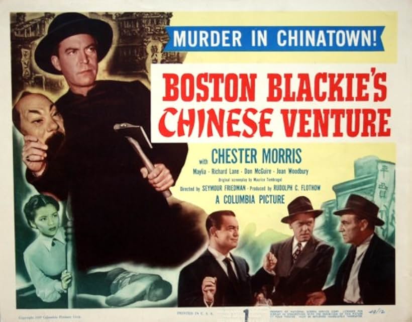 Richard Lane, Maylia, Chester Morris, and Frank Sully in Boston Blackie's Chinese Venture (1949)