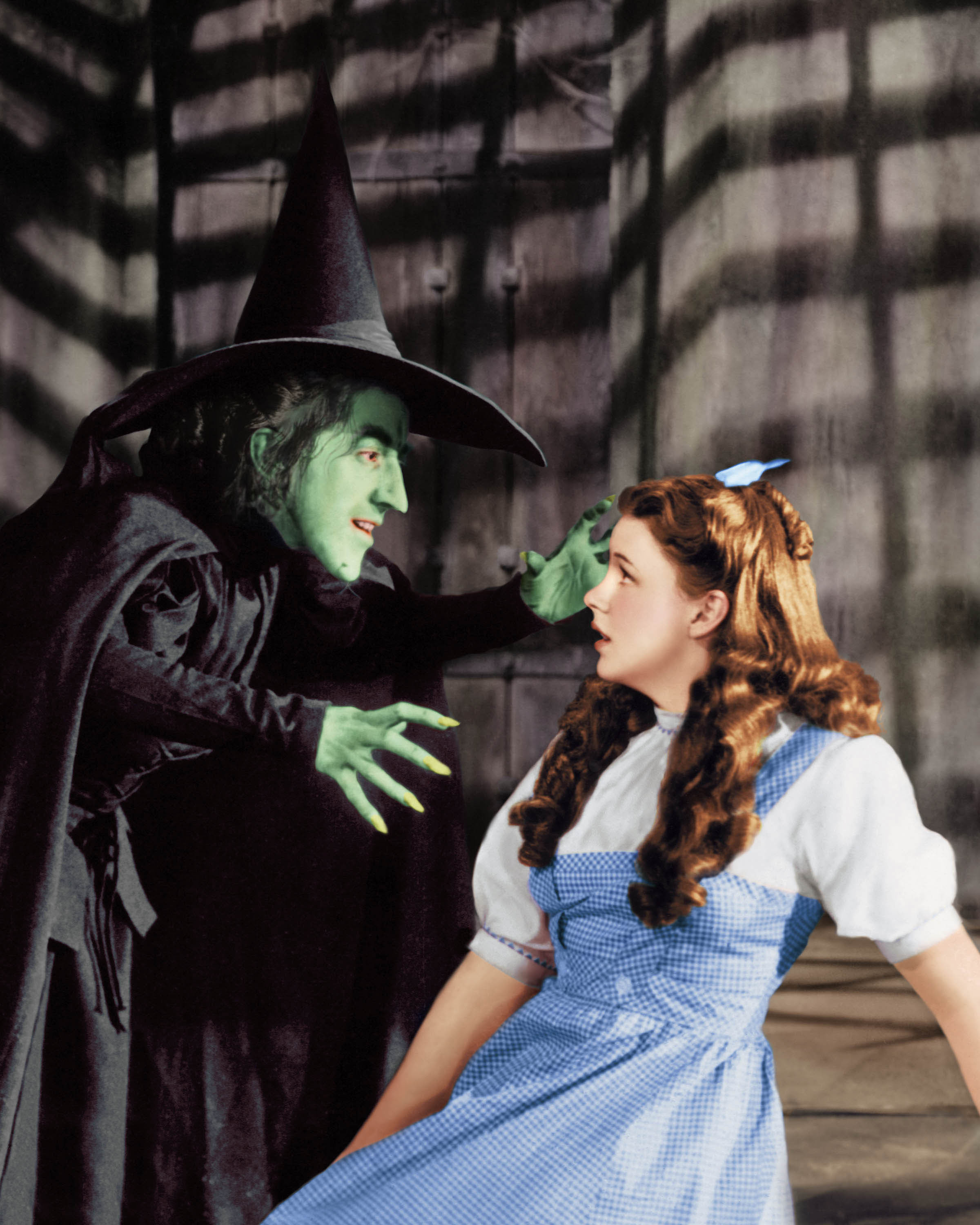 Judy Garland and Margaret Hamilton in The Wizard of Oz (1939)