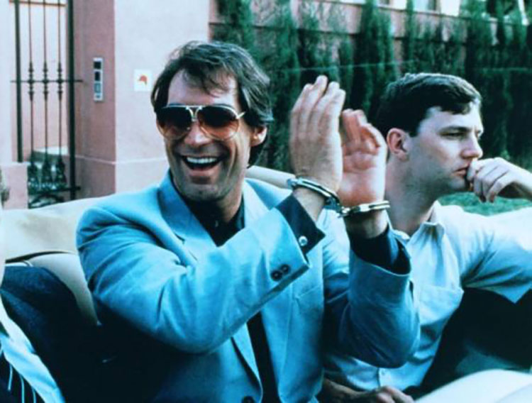 Timothy Dalton and David Morrissey in Framed (1992)