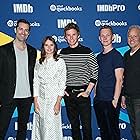 David Hoberman, Felicity Jones, Todd Lieberman, Eddie Redmayne, and Tom Harper at an event for The Aeronauts (2019)