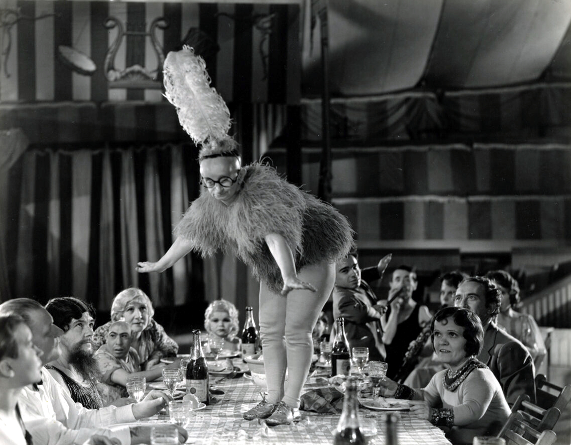 Roscoe Ates, Rose Dione, Daisy Earles, Daisy Hilton, Violet Hilton, Koo Koo, Peter Robinson, Olga Roderick, and Schlitze in Freaks (1932)