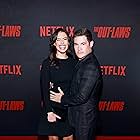 Chloe Bridges and Adam Devine at an event for The Out-Laws (2023)