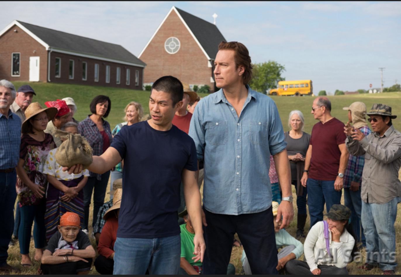 Nelson Lee and John Corbett in "All Saints" 2017