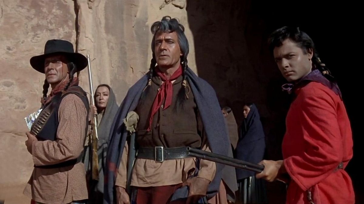 Sal Mineo, Ricardo Montalban, and Gilbert Roland in Cheyenne Autumn (1964)