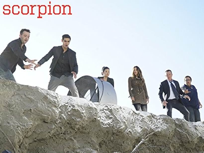 Robert Patrick, Eddie Kaye Thomas, Elyes Gabel, Katharine McPhee, Jadyn Wong, and Ari Stidham in Scorpion (2014)