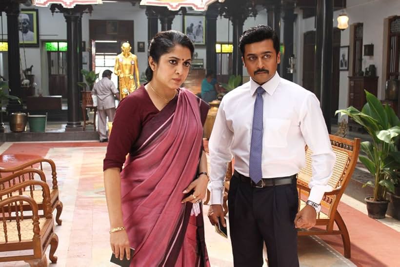 Ramya Krishnan and Suriya in Thaanaa Serndha Koottam (2018)