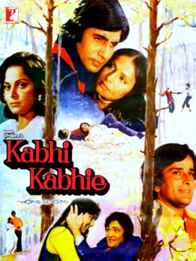 Amitabh Bachchan, Shashi Kapoor, Rakhee Gulzar, Rishi Kapoor, Waheeda Rehman, and Neetu Singh in Kabhi Kabhie (1976)