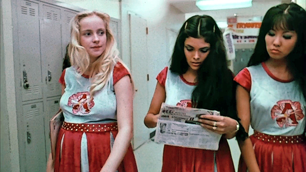 Susie Elene, Helen Lang, and Cheryl Smith in Revenge of the Cheerleaders (1976)