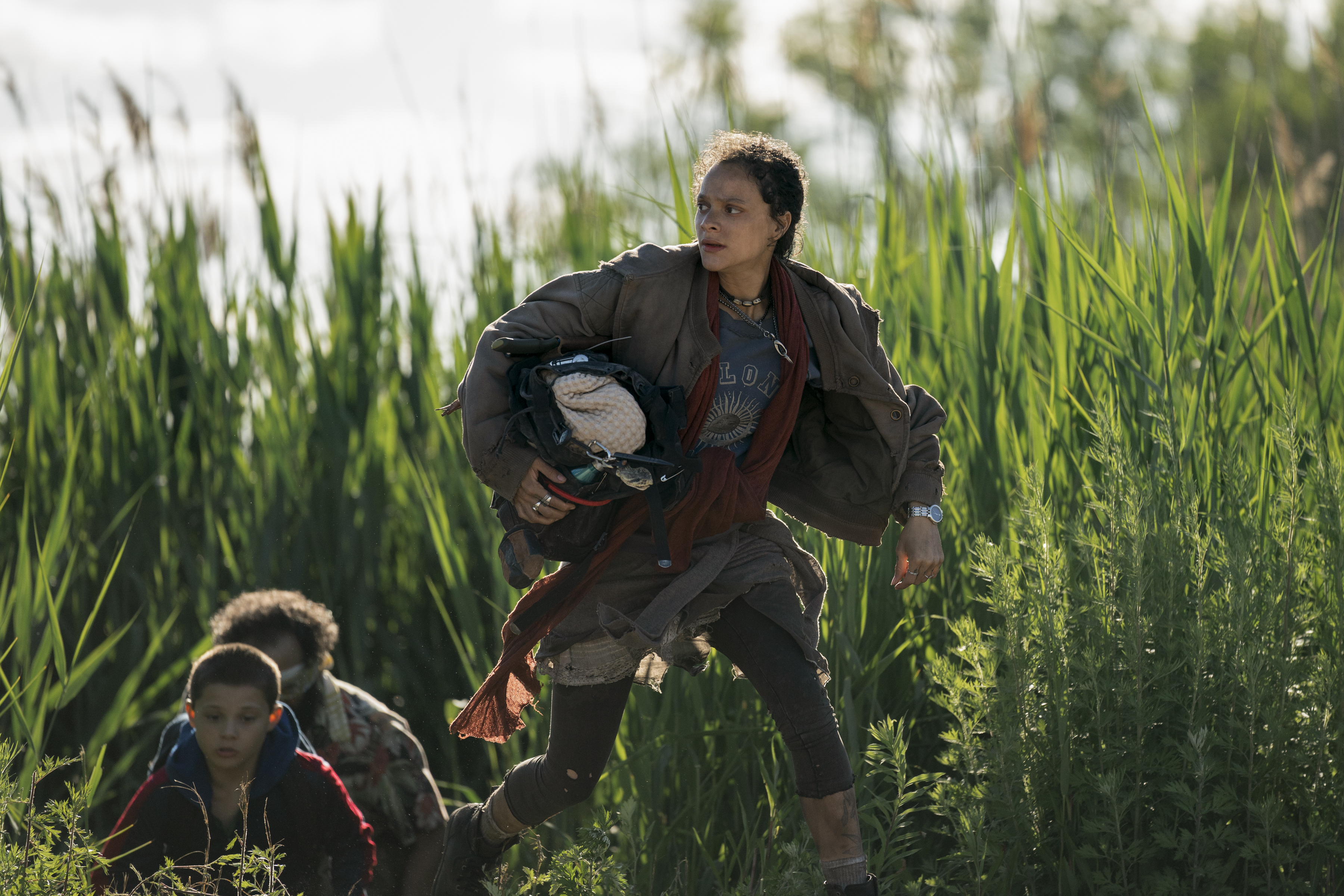 Desmin Borges, Sasha Lane, and Javon 'Wanna' Walton in Utopia (2020)