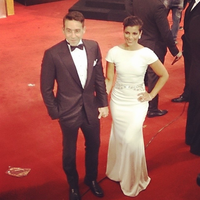 David Maler y Nashla Bogaert en los Premios Soberanos. 2014.