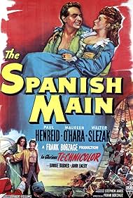 Maureen O'Hara and Paul Henreid in The Spanish Main (1945)