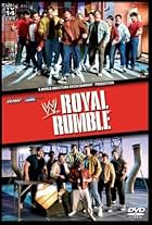 Kurt Angle, Chris Benoit, Jonathan Coachman, Adam Copeland, Terry Gerin, Eddie Guerrero, Rey Mysterio, Bob Howard, Booker Huffman, Chris Jericho, Marco Corleone, Paul Levesque, John Layfield, Sean Morley, Paul Wight, Randy Orton, Dave Bautista, Orlando Jordan, and Matthew Wiese in WWE Royal Rumble (2005)