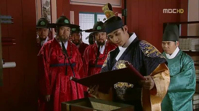 Jeong Eun-pyo, Kim Eung-soo, and Kim Soo-hyun in The Moon Embracing the Sun (2012)