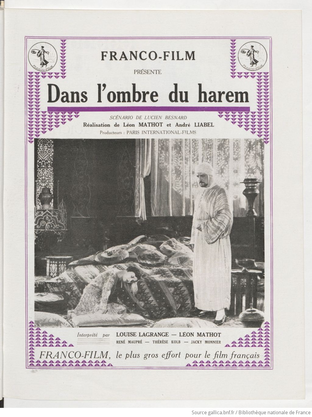 Léon Mathot in Dans l'ombre du harem (1928)