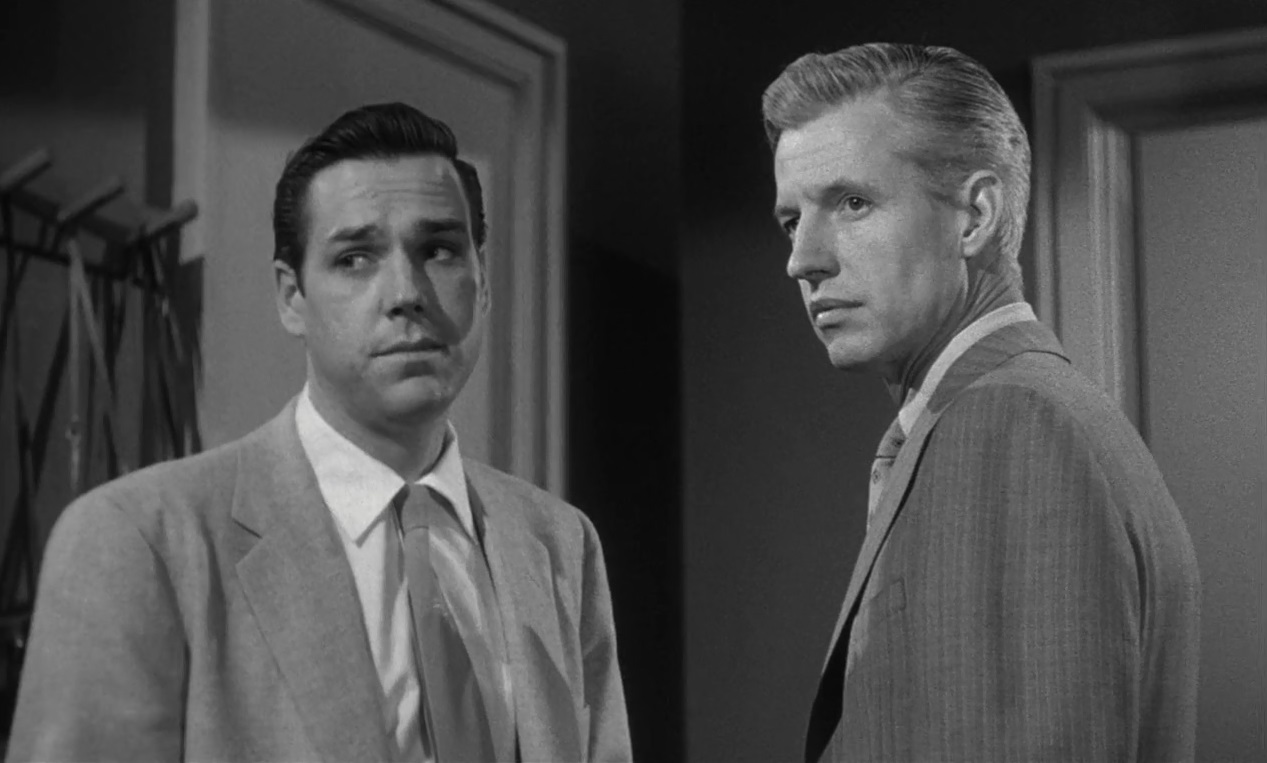 Wesley Addy and Bing Russell in Kiss Me Deadly (1955)