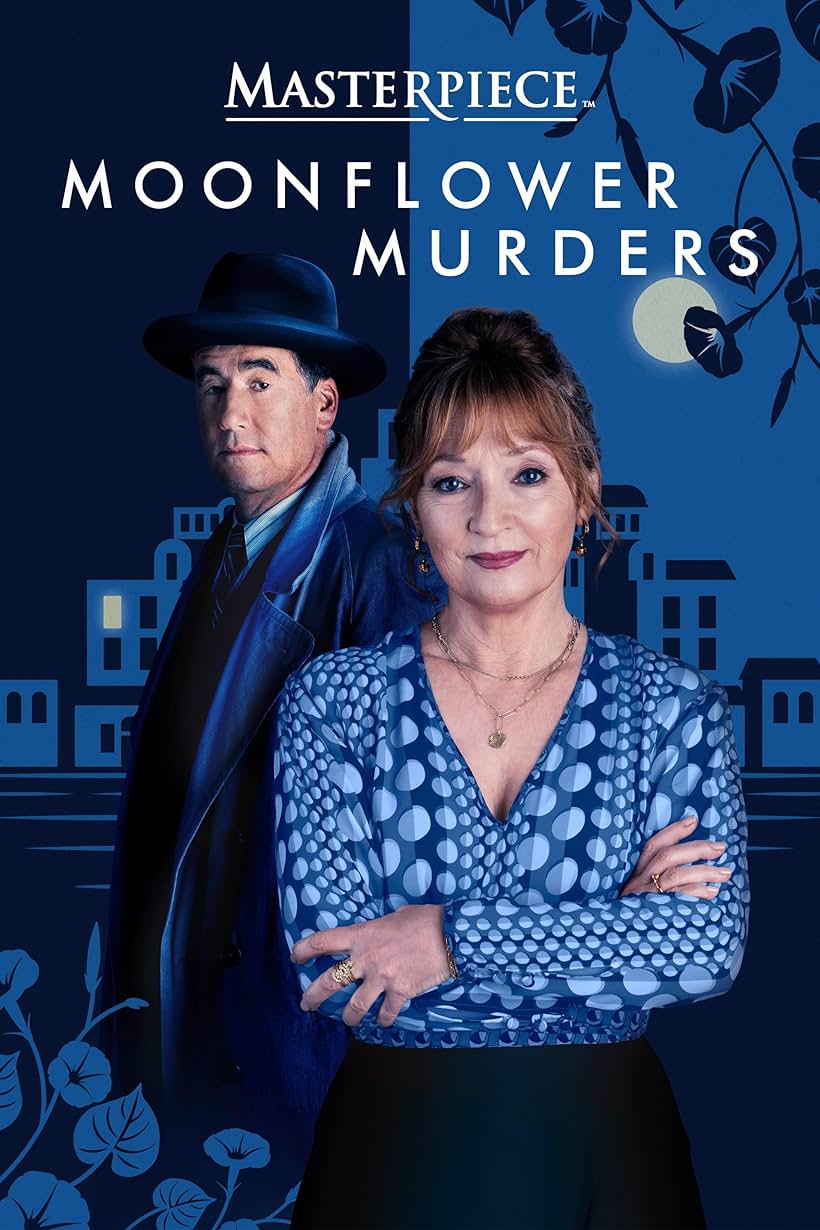 Lesley Manville and Tim McMullan in Moonflower Murders (2024)