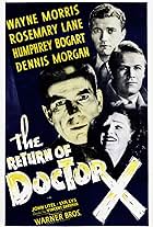 Humphrey Bogart, Rosemary Lane, Dennis Morgan, and Wayne Morris in The Return of Doctor X (1939)