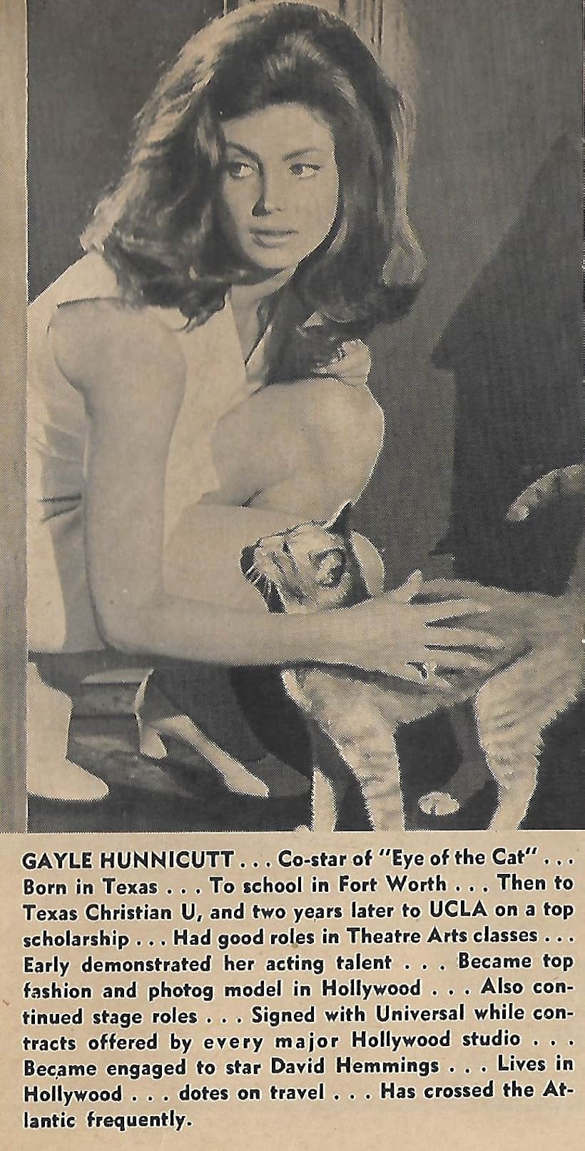 Gayle Hunnicutt and Tullia in Eye of the Cat (1969)