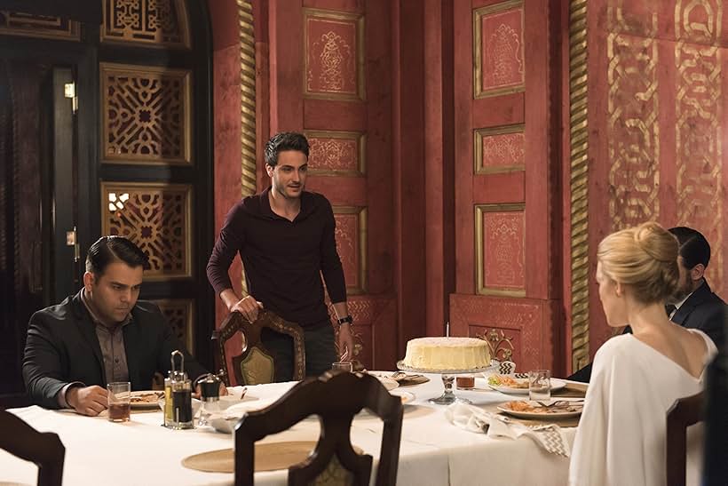 Jennifer Finnigan, Adam Rayner, Cameron Gharaee, and Noah Silver in Tyrant (2014)