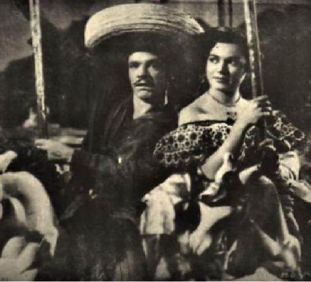 Rosa de Castilla and Germán Valdés in Unknown Mariachi (1953)