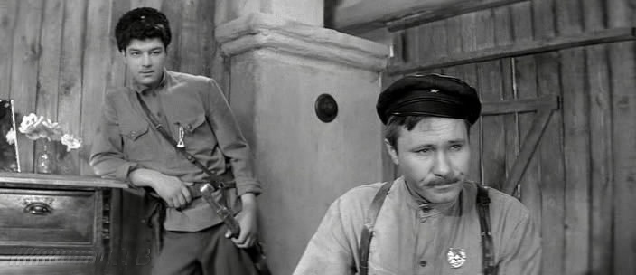 Vasiliy Shukshin and Leonid Reutov in The Commissar (1967)