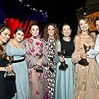 Olivia Wilde, Jessica Elbaum, Chelsea Barnard, Beanie Feldstein, Kaitlyn Dever, Katie Silberman, and Billie Lourd at an event for 35th Film Independent Spirit Awards (2020)