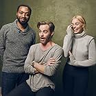 Chiwetel Ejiofor, Chris Pine, and Margot Robbie at an event for Z for Zachariah (2015)