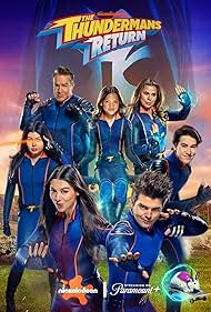 Rosa Blasi, Chris Tallman, Diego Velazquez, Kira Kosarin, Jack Griffo, Addison Riecke, and Maya Le Clark in The Thundermans Return (2024)