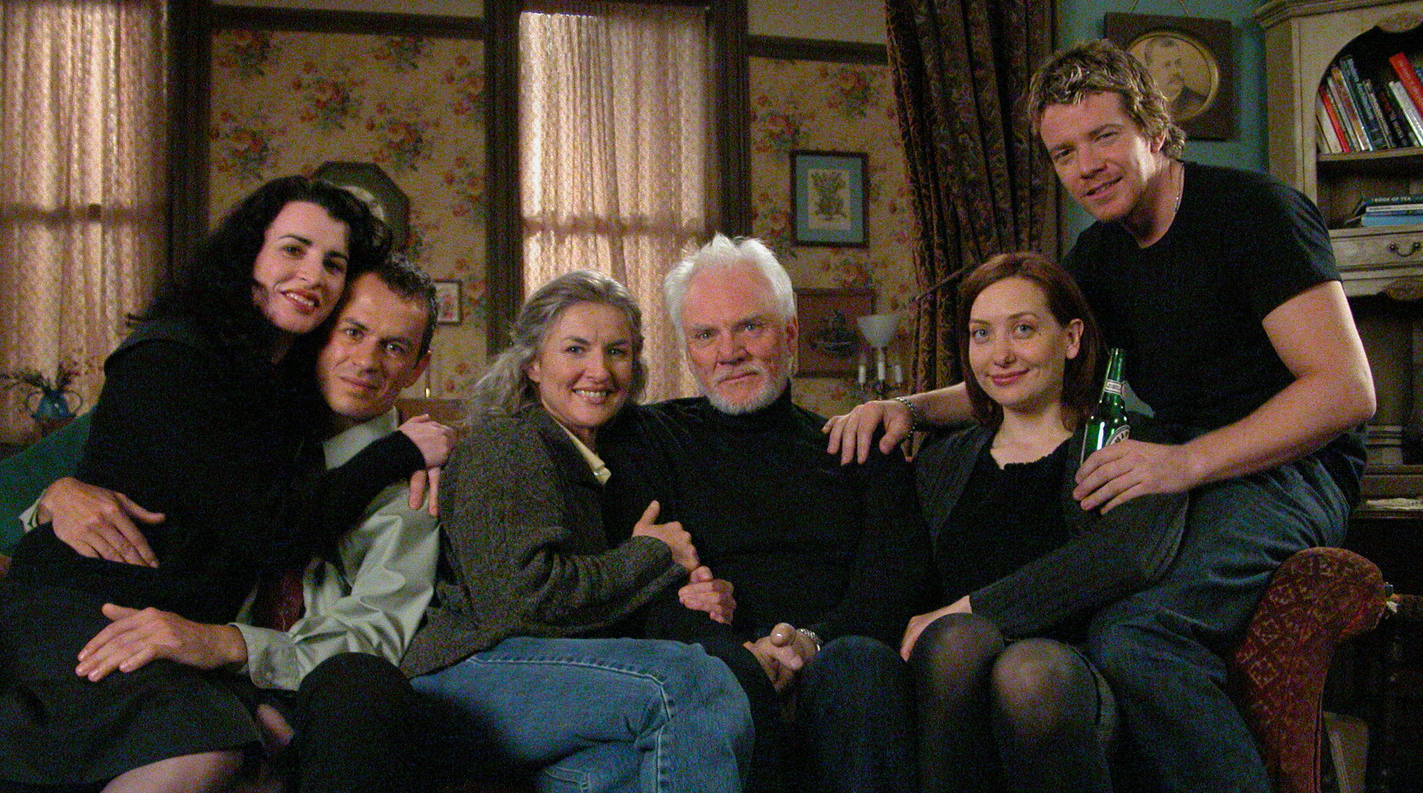 Malcolm McDowell, Max Beesley, Greg Ellis, Heather Juergensen, Susan Lynch, and Olivia Tracey in Red Roses and Petrol (2003)