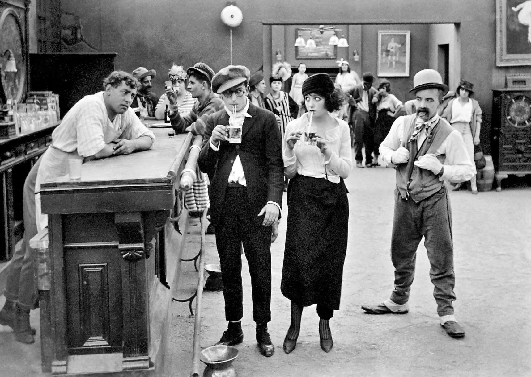 Bebe Daniels, Harold Lloyd, 'Snub' Pollard, and Noah Young in Young Mr. Jazz (1919)