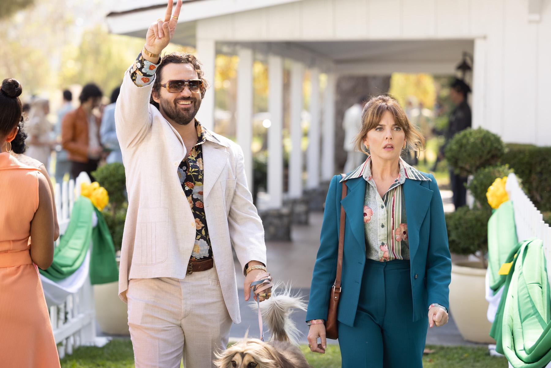 Ophelia Lovibond and Jake Johnson in Minx (2022)