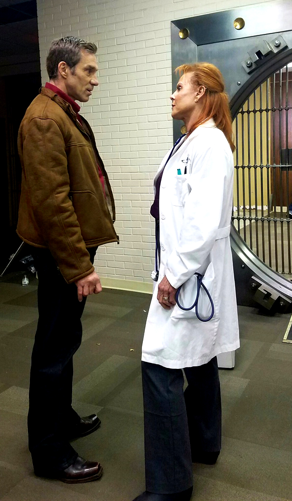 Spice as Dr. Rice with Gary Daniels in ASTRO