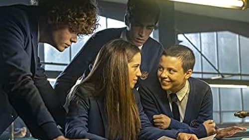 Asia Ortega, Paula del Río, Albert Salazar, and Gonzalo Diez in The Boarding School: Las Cumbres (2021)