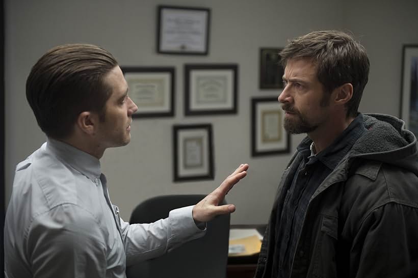 Jake Gyllenhaal and Hugh Jackman in Prisoners (2013)